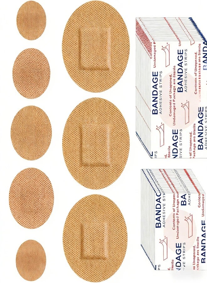 VOSCHOIX Elastic Spot Bandages,100pcs Breathable Small Round Bandage, Adhesive Flexible Fabric Circle Bandaid for Wounds Protection Care in Multiple Sizes - Image 1